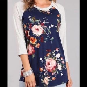 Navy background Raglan